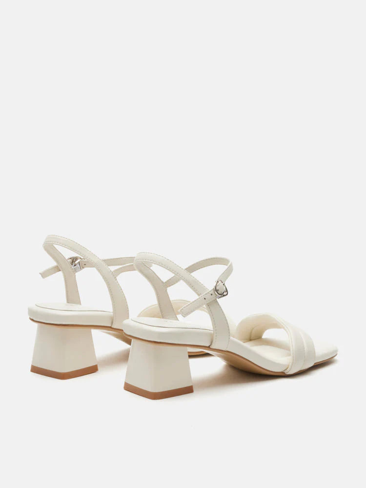 PAZZION, Alaina Pillow Strappy Heels, Beige