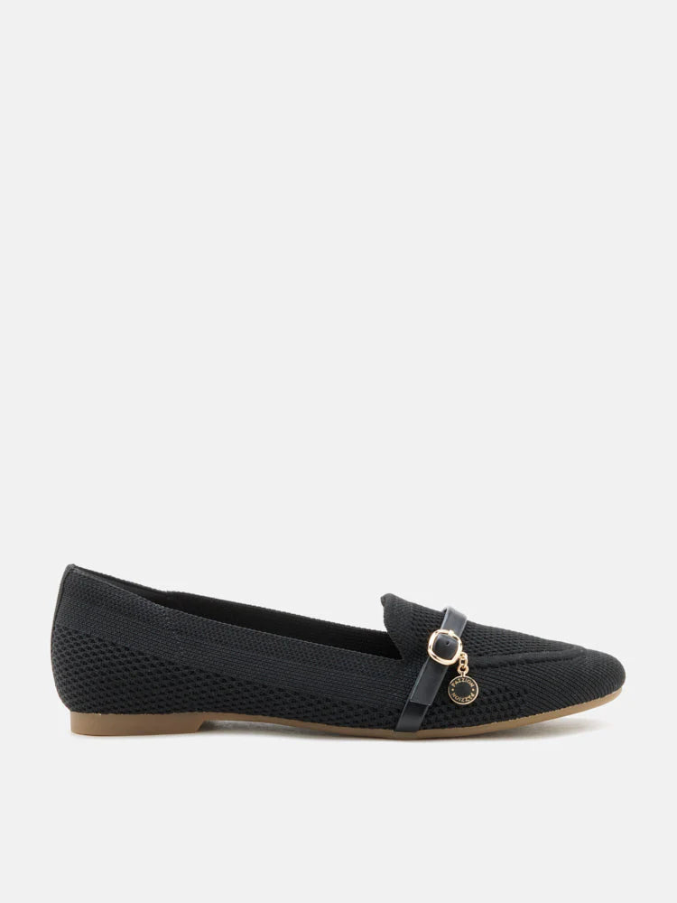PAZZION, Annabelle Flyknit Loafers, Black