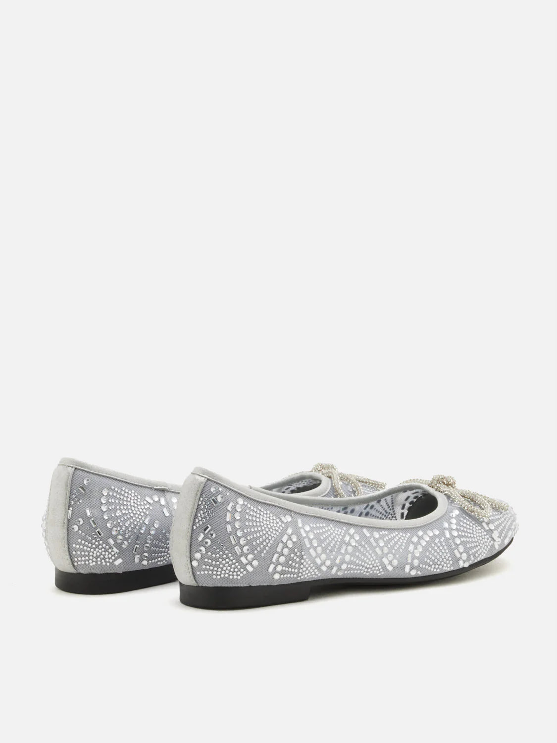 PAZZION, Celeska Crystal Bow Flats, Grey