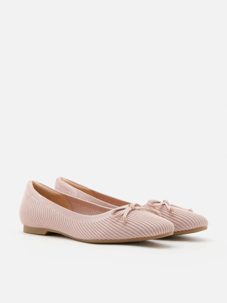 PAZZION, Cerese Flyknit Bow Ballet Flats, Pink