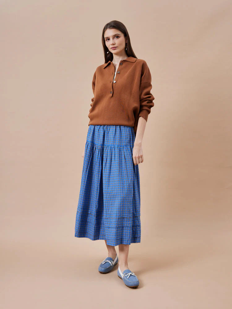 PAZZION, Glenda Denim Bow Moccasins, Lightblue