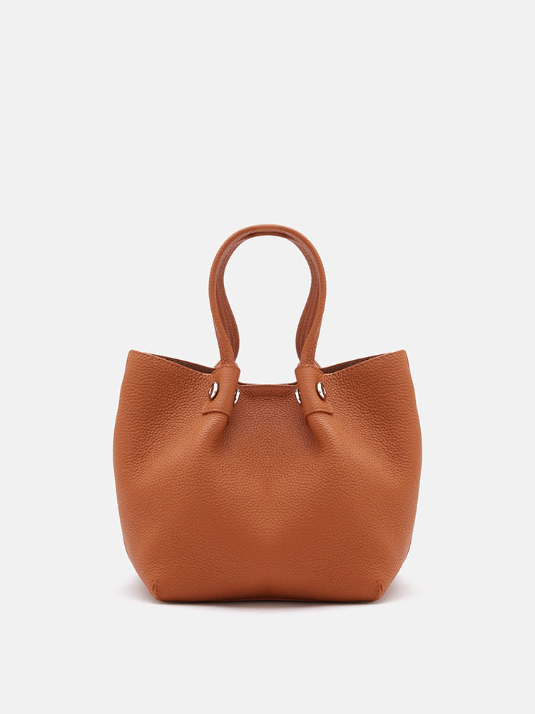 PAZZION, Jil Top Handle Bag, Brown