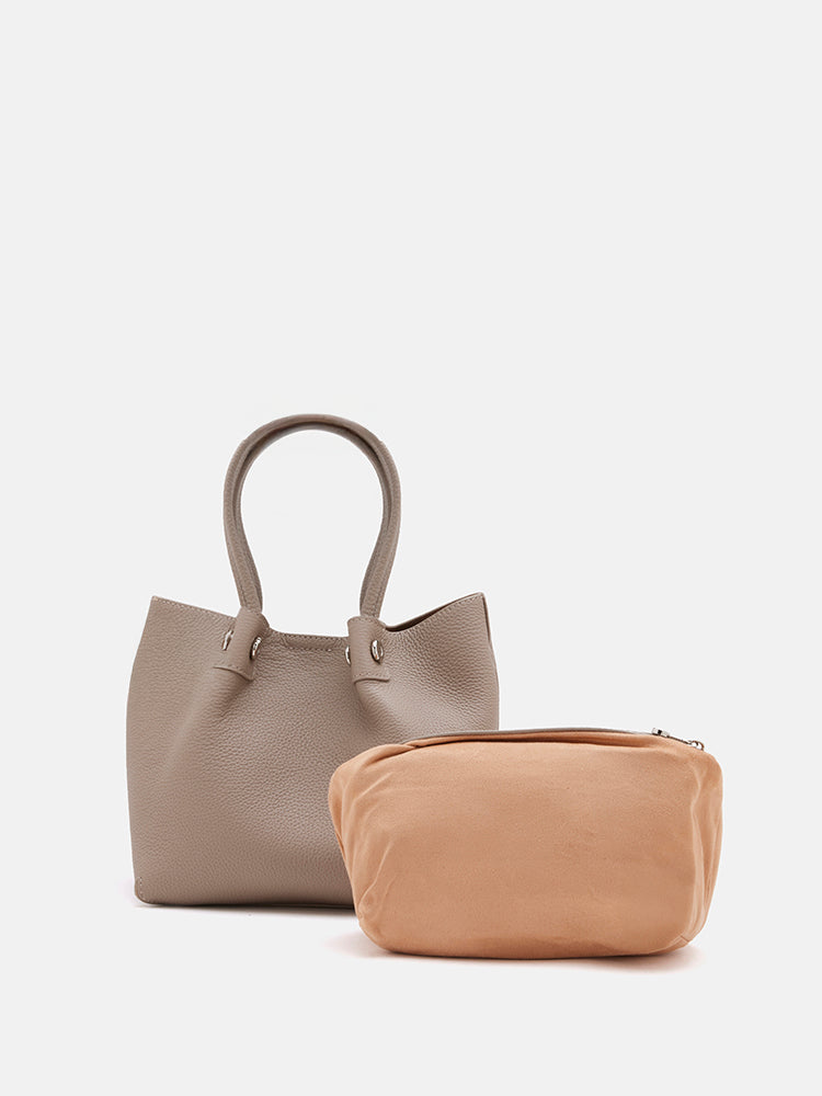 PAZZION, Jil Top Handle Bag, Grey