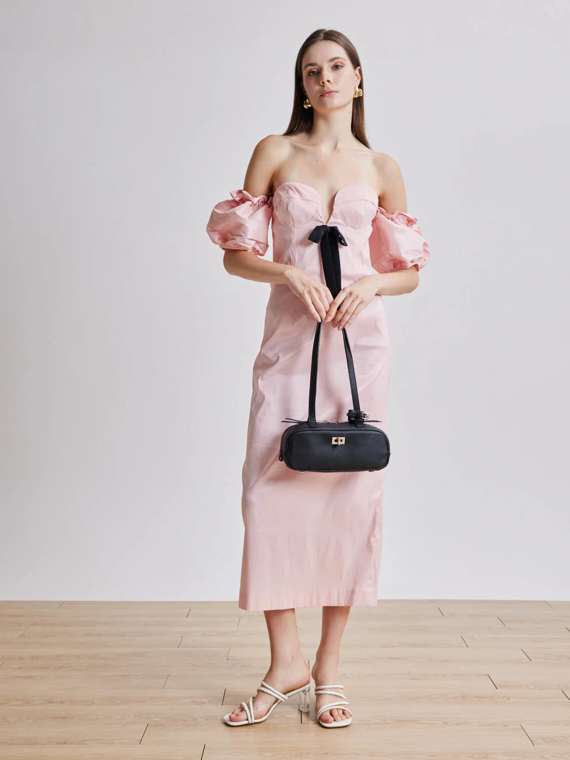 PAZZION, Marcella Shoulder Bag, Black