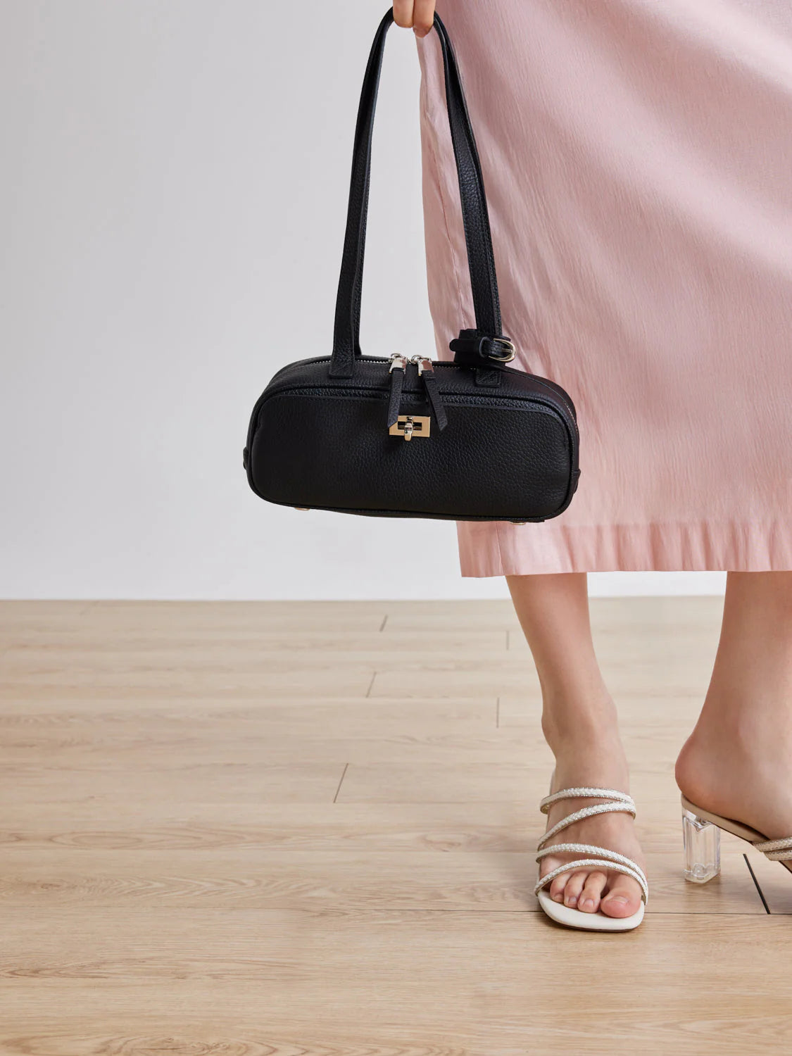 PAZZION, Marcella Shoulder Bag, Black