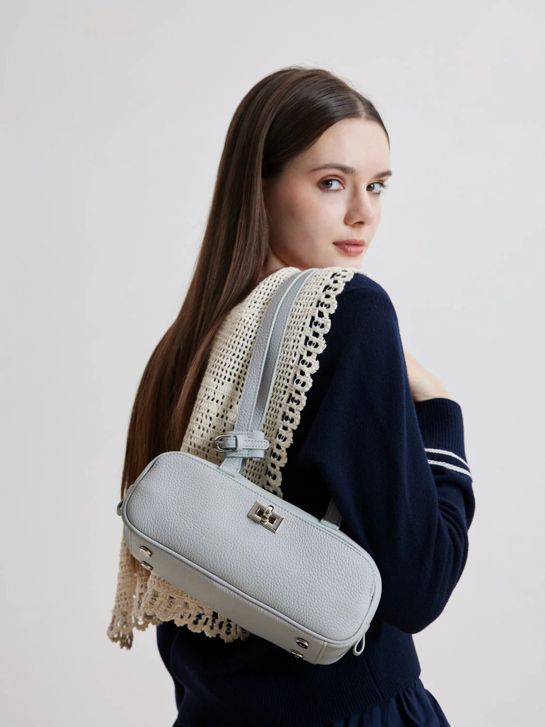 PAZZION, Marcella Shoulder Bag, Grey