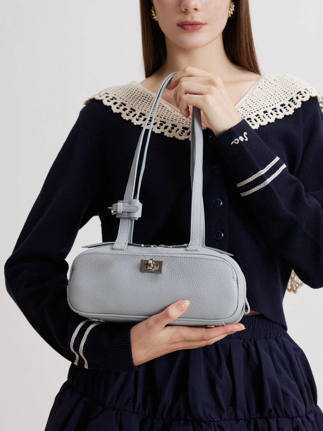PAZZION, Marcella Shoulder Bag, Grey