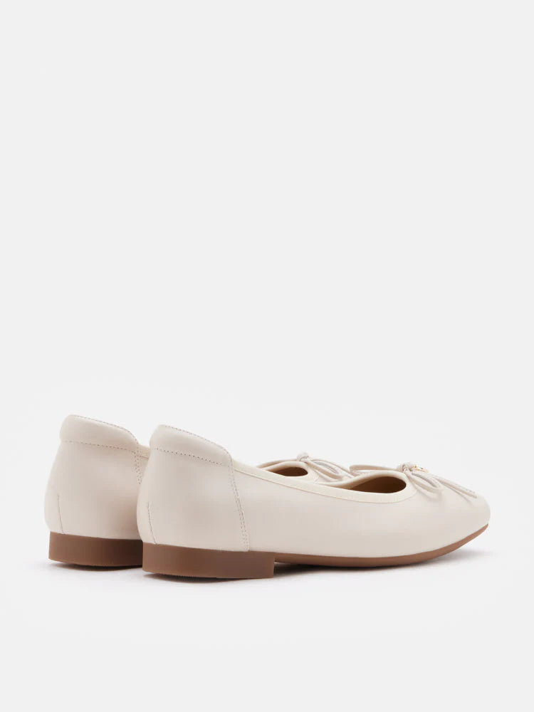 PAZZION, Moxie Square-Toe Ballet Flats, Beige