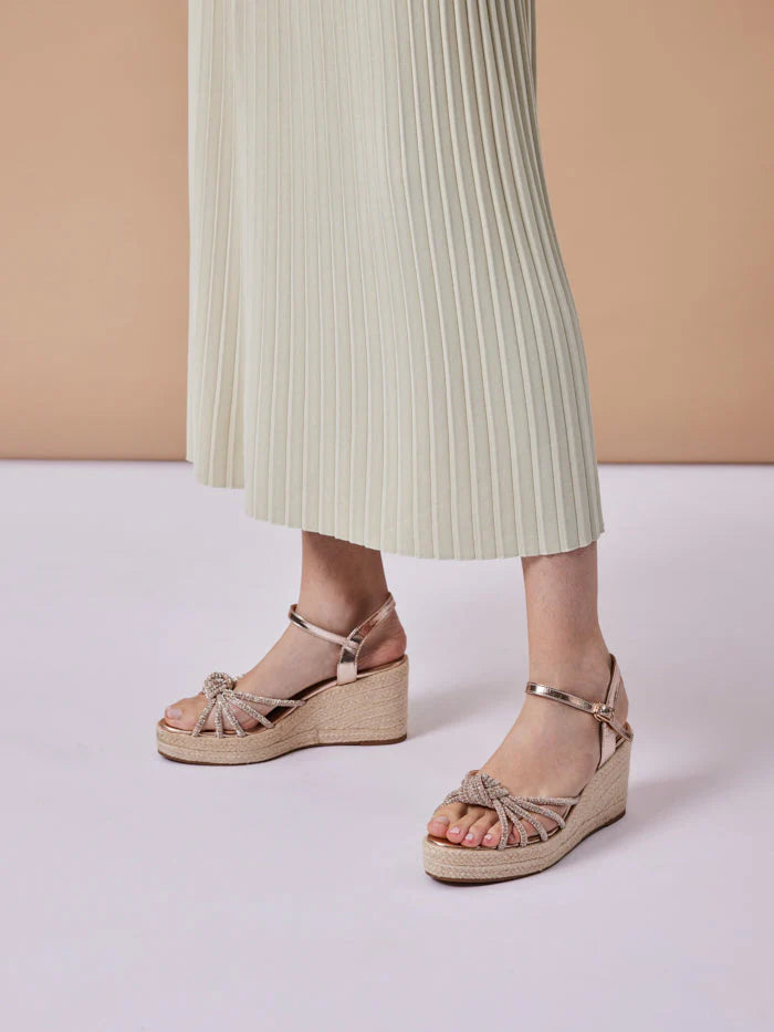 PAZZION, Olivier Crystal-Knot Wedges, Champagne