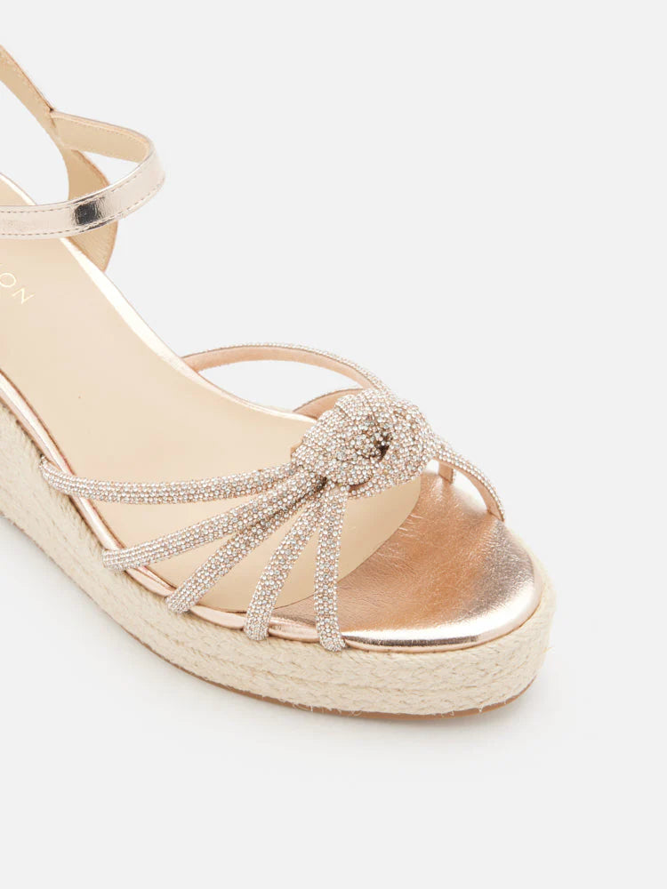 PAZZION, Olivier Crystal-Knot Wedges, Champagne