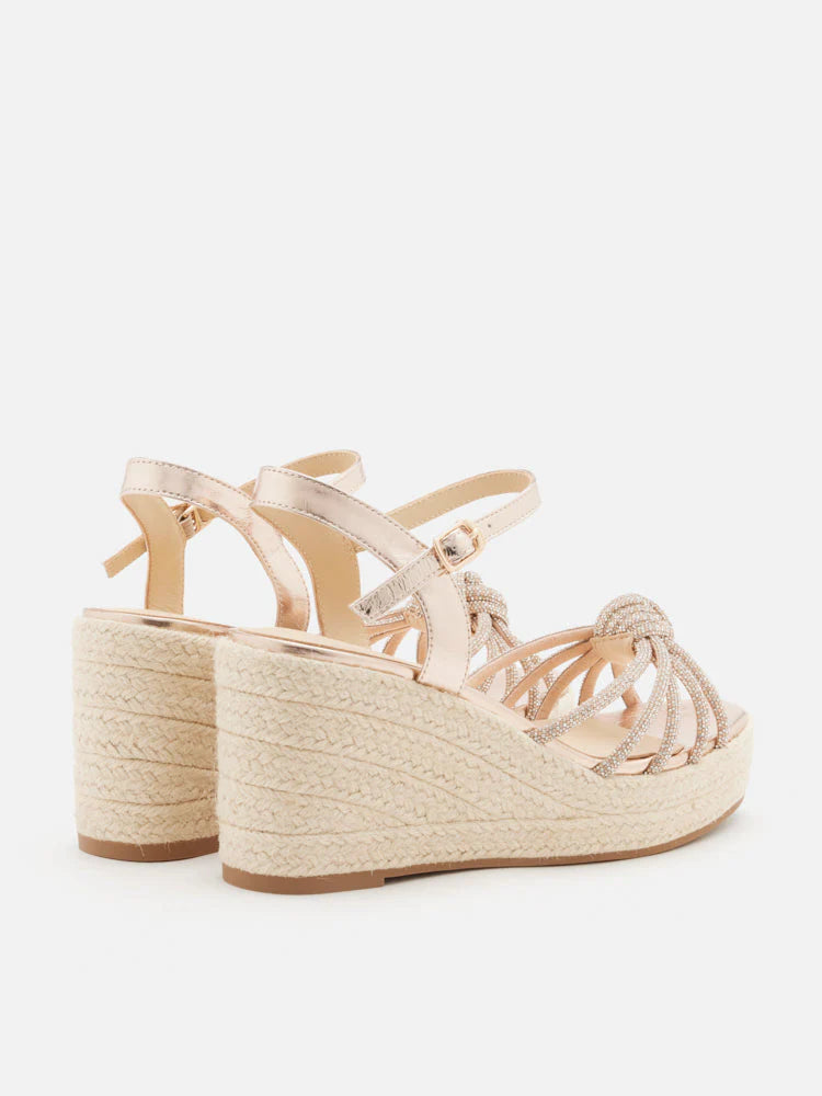 PAZZION, Olivier Crystal-Knot Wedges, Champagne