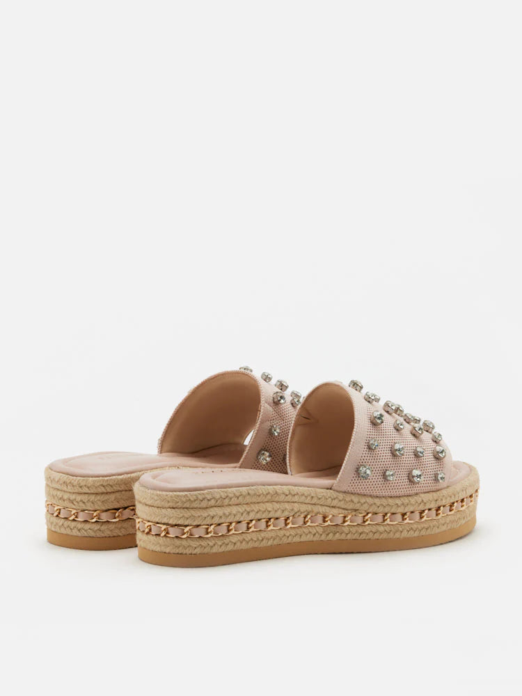 PAZZION, Poppy Studded Wedges, Pink