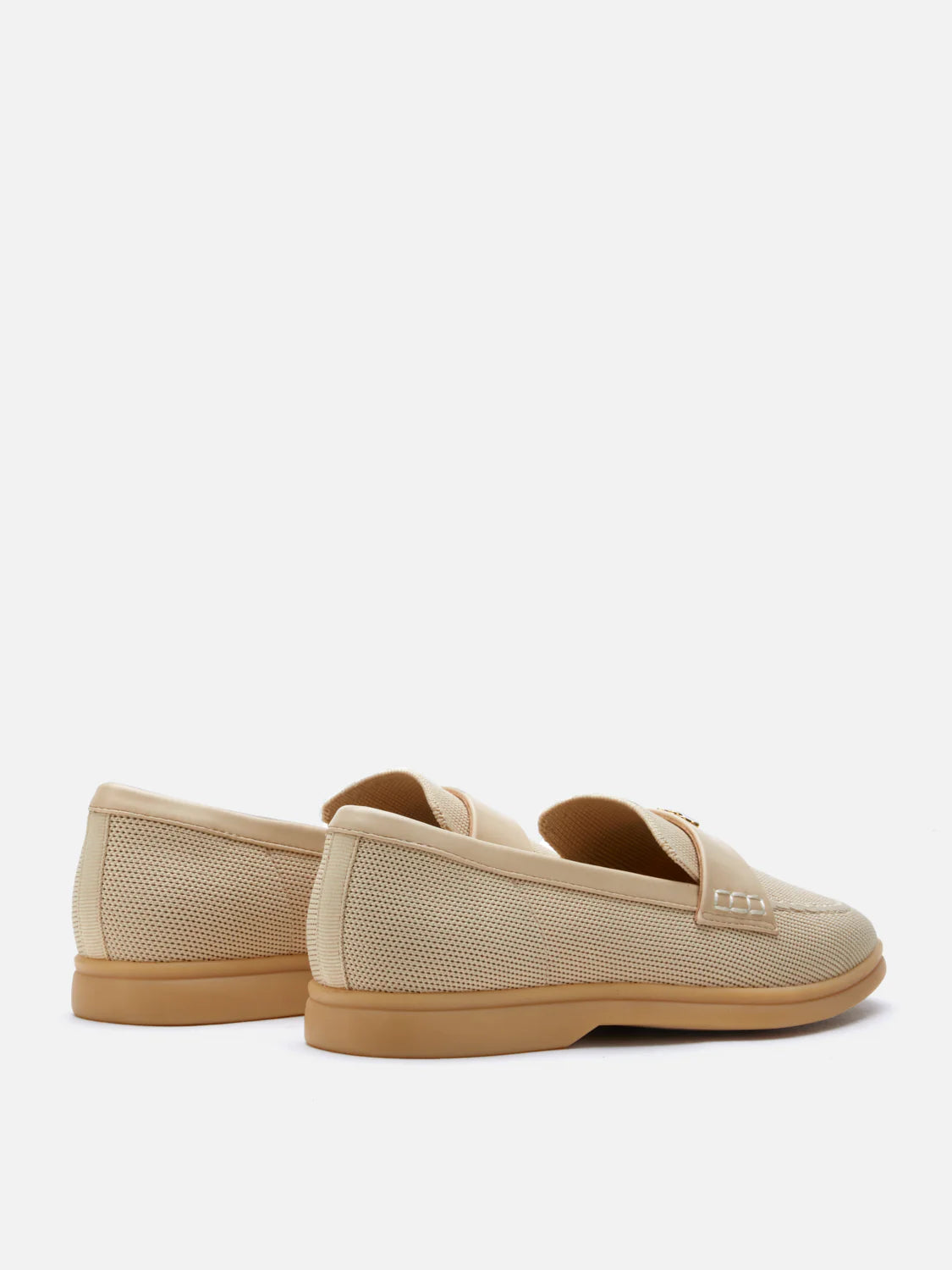 PAZZION, Searra Accented Flyknit Loafers, Almond