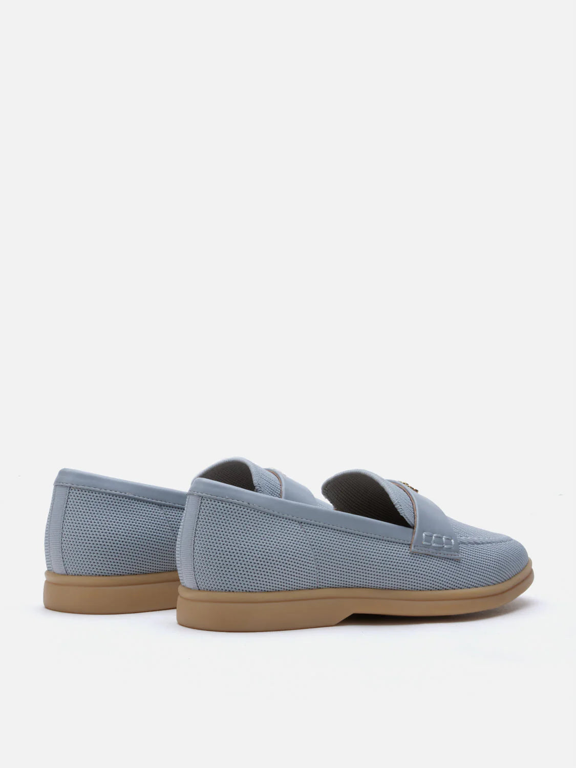 PAZZION, Searra Accented Flyknit Loafers, Grey