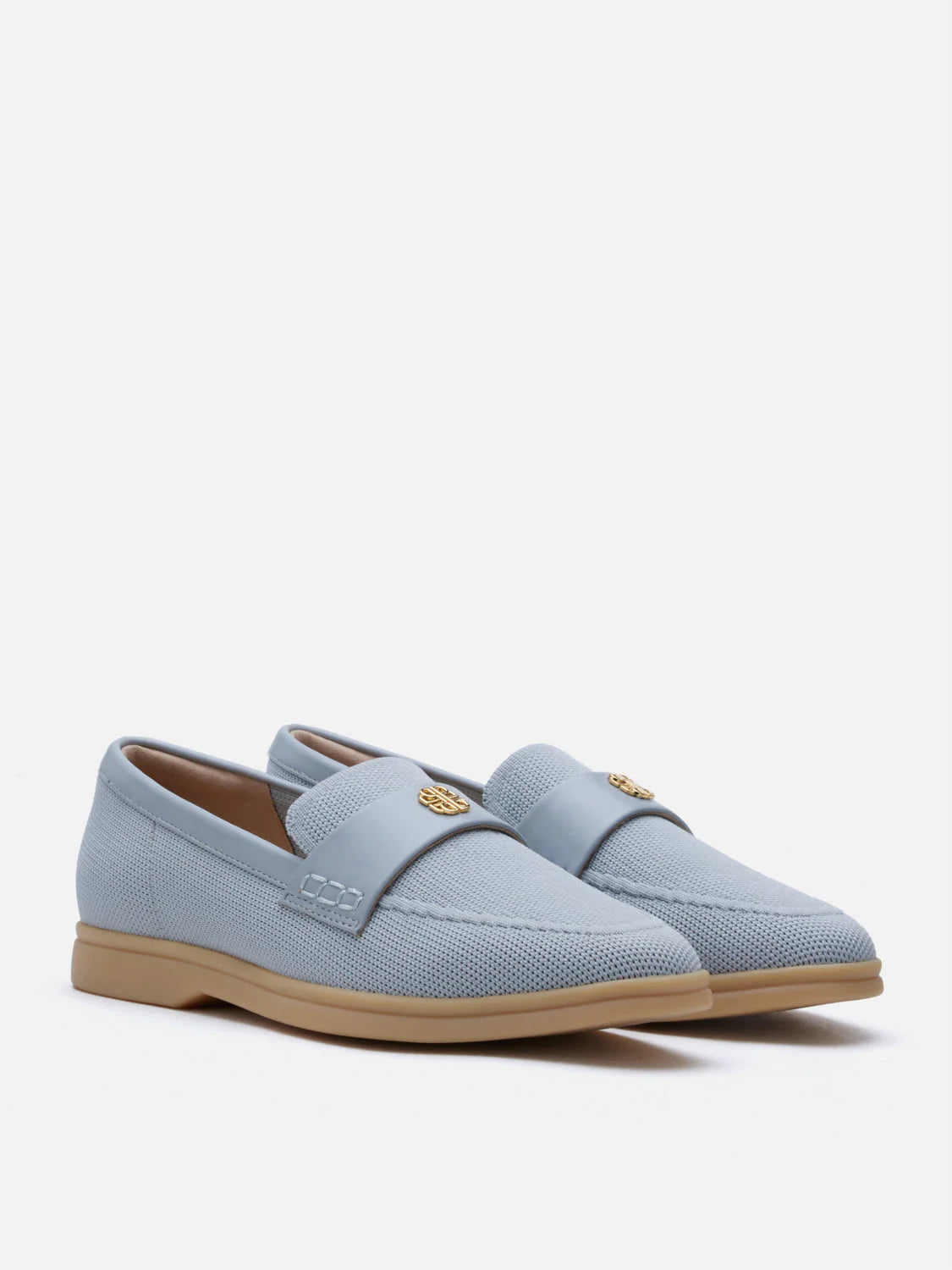 PAZZION, Searra Accented Flyknit Loafers, Grey