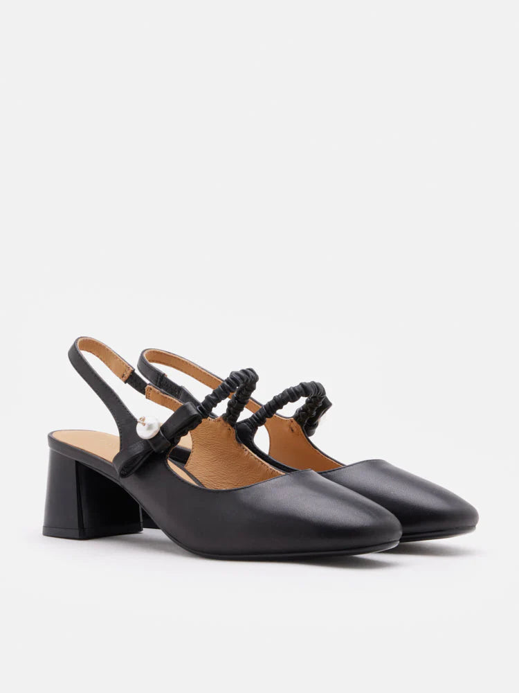 PAZZION, Vika Pearl Mary Jane Pumps, Black