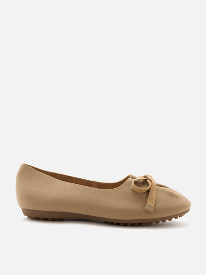 PAZZION, Adriana Tied Bow Moccasins, Camel