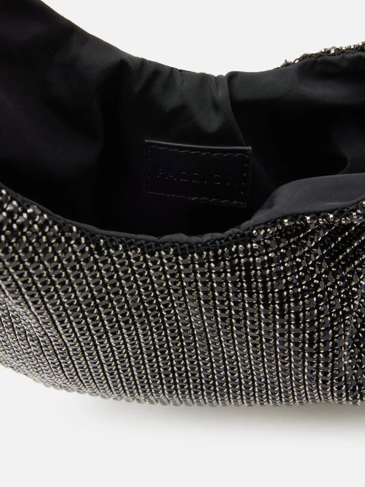 PAZZION, Alexis Crystal Embellished Bag, Black