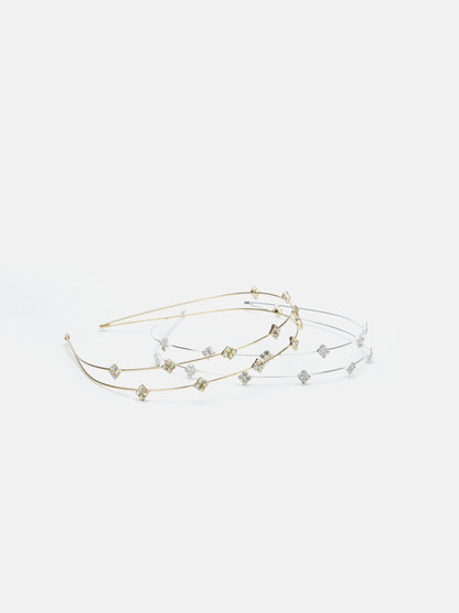 PAZZION, Allegra Diamante Double Hair Band, None