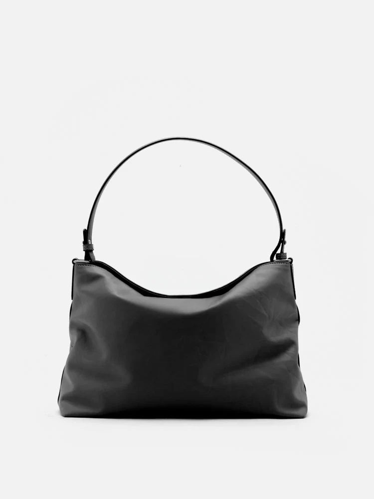 PAZZION, Amia Slouchy Shoulder Bag, Black