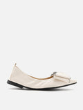 PAZZION, Amora Twin Bow Foldable Flats, Beige