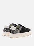 PAZZION, Arco Trainers with Crystal Embellishments, Black