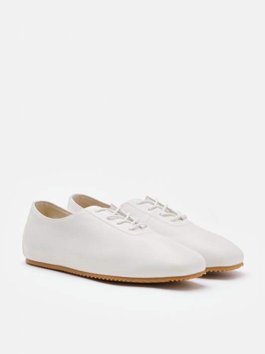PAZZION, Arden Classic Lace-Up Flats, White