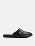 PAZZION, Artistic Lined Mules, Black