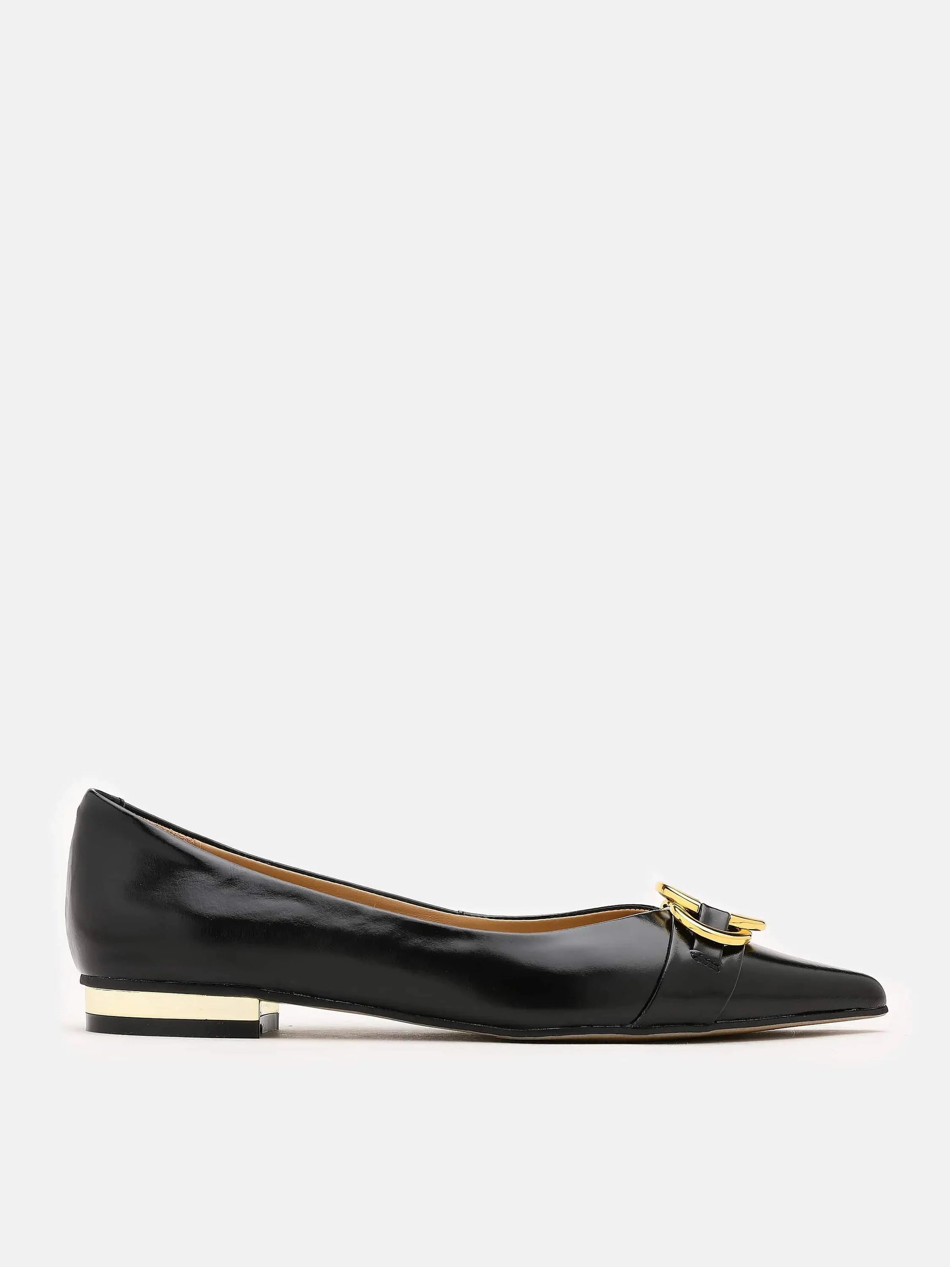 PAZZION, Ashland Pointed-Toe Ballet Flats, Black