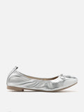 PAZZION, Avery Bow Covered Flats, Silver