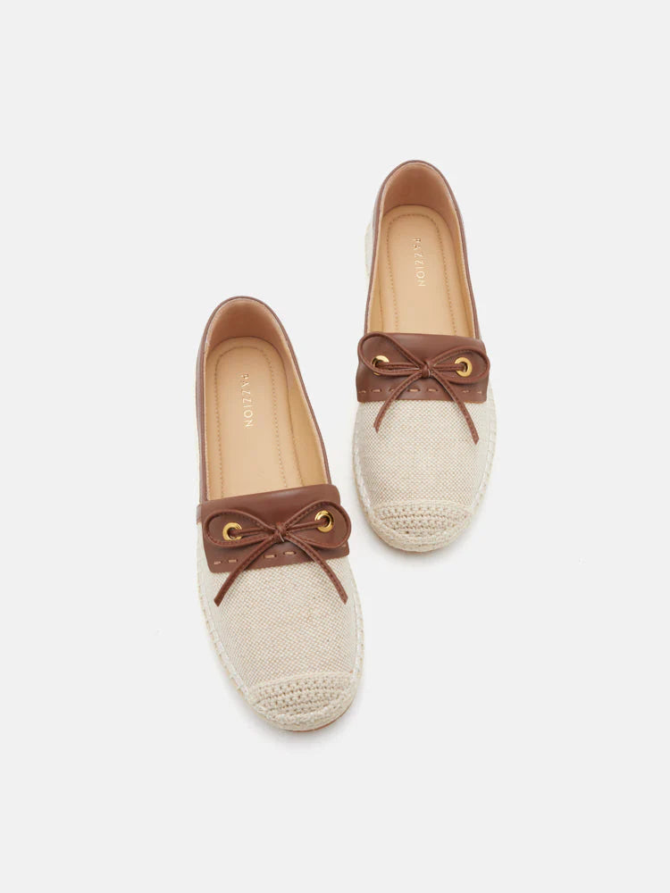 PAZZION, Avianna Bow Espadrilles, Brown