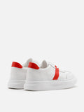 PAZZION, Bailey Accent Leather Sneakers, Red