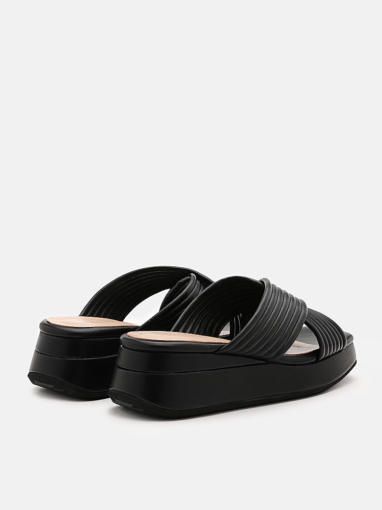 PAZZION, Belle Lined Square Toe Mules, Black