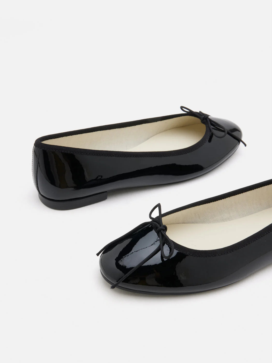 PAZZION, Belmara Bow-Tied Leather Ballet Flats, Black