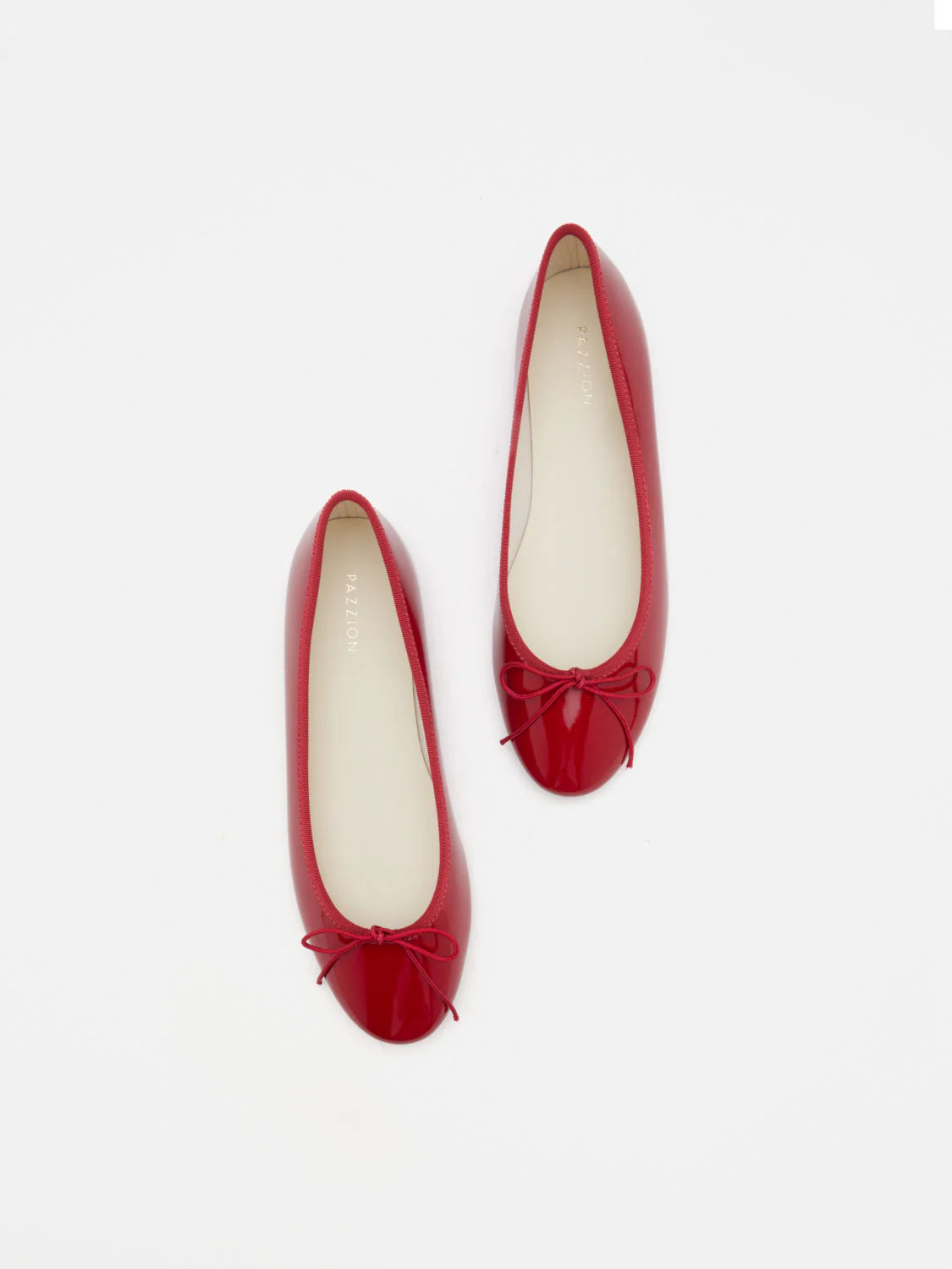 PAZZION, Belmara Bow-Tied Leather Ballet Flats, Red