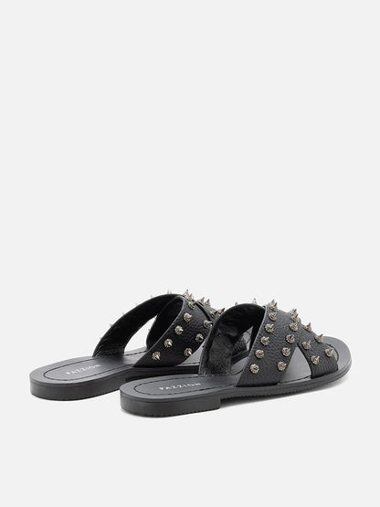 PAZZION, Beverly Casual Sandals, Black