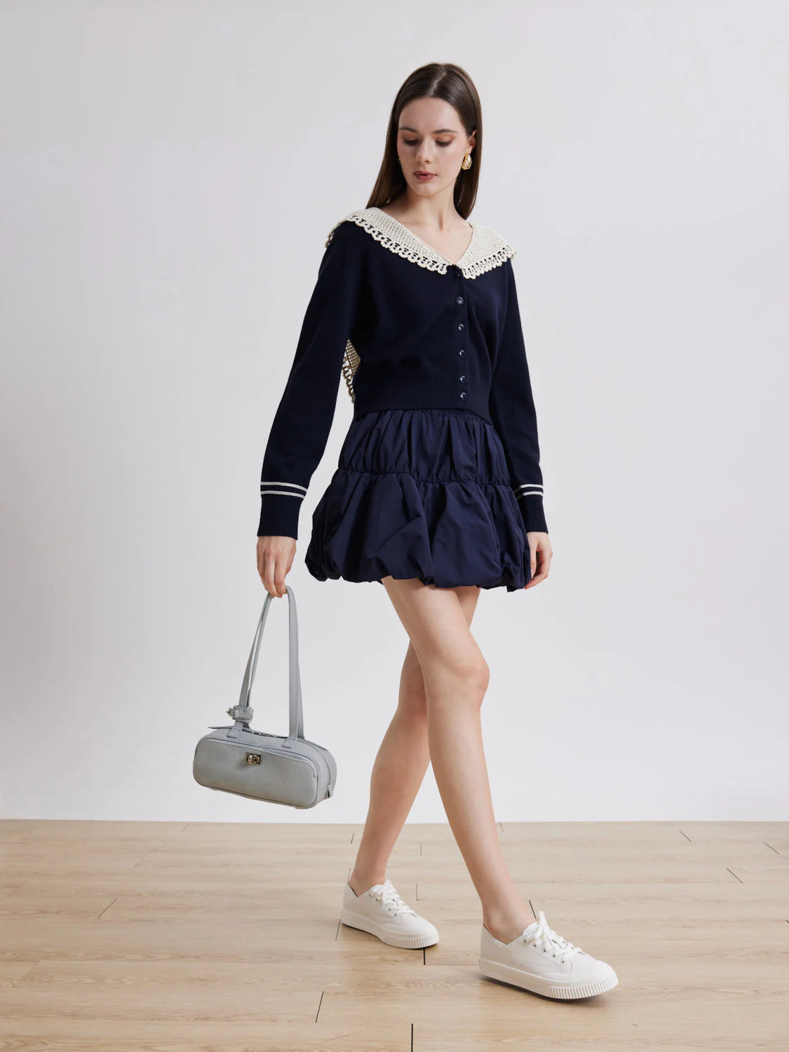 PAZZION, Binx Two-Way Leather Sneakers, Beige