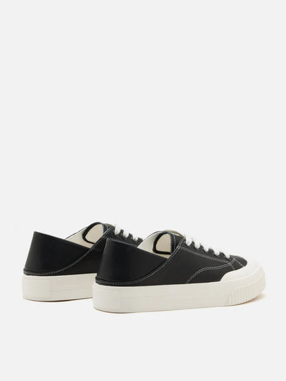PAZZION, Binx Two-Way Leather Sneakers, Black