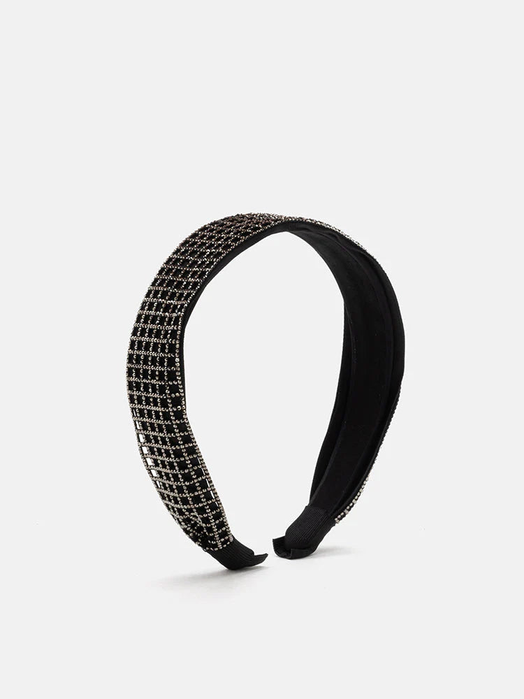 PAZZION, Britney Rhinestone Hair Band, Black