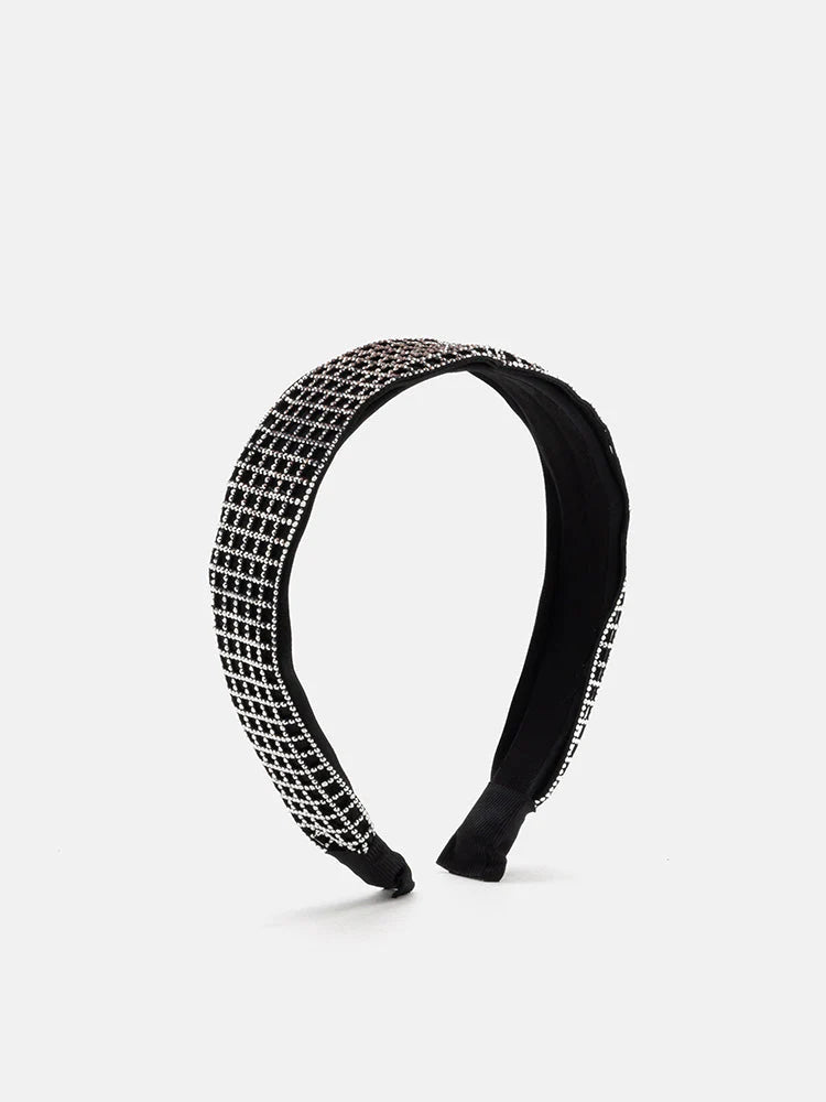 PAZZION, Britney Rhinestone Hair Band, Silver