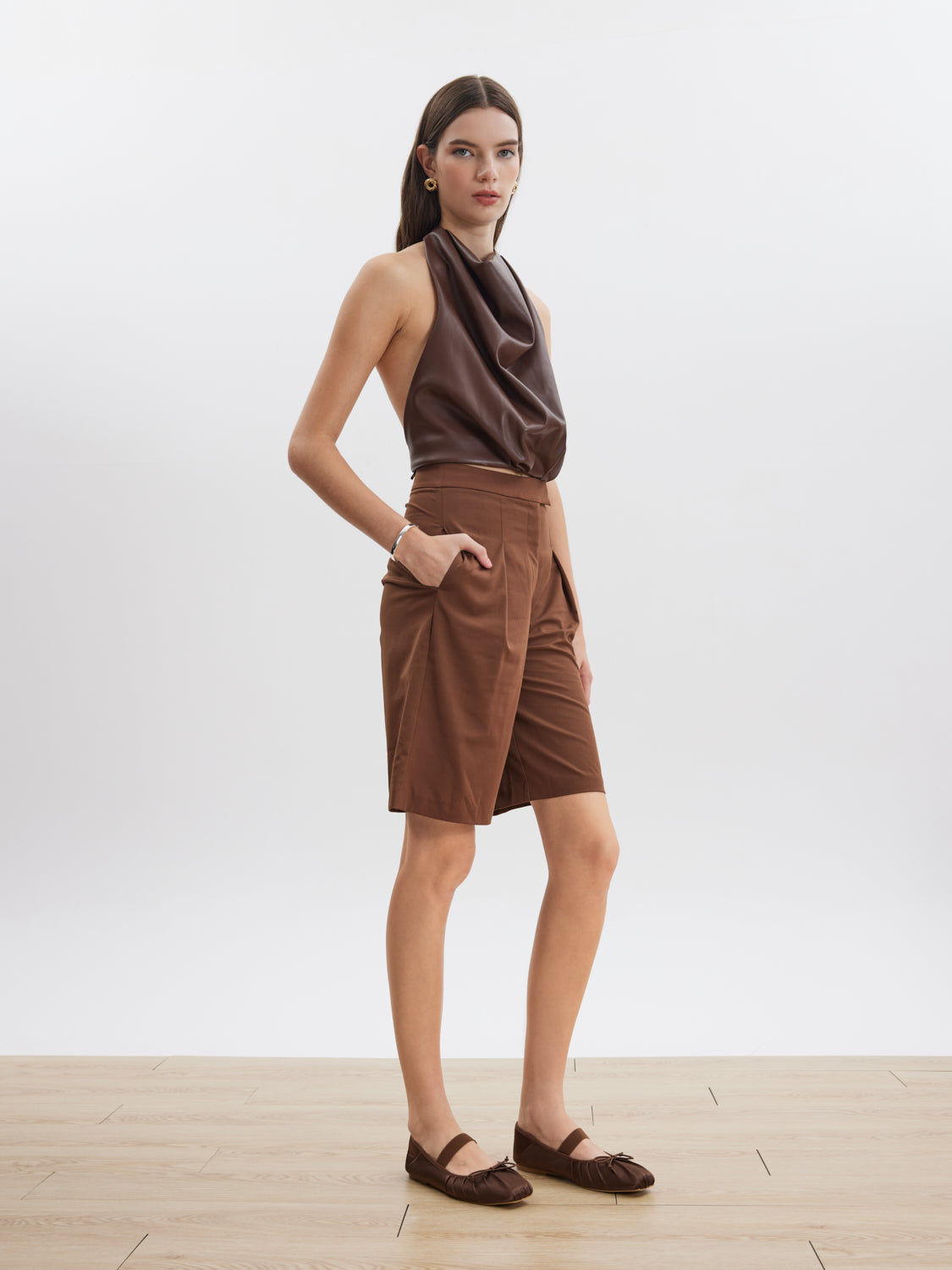 PAZZION, Brivelle Silk Mary Janes, Darkbrown