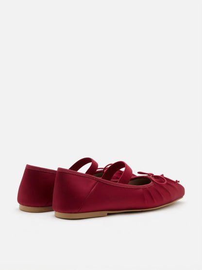 PAZZION, Brivelle Silk Mary Janes, Red