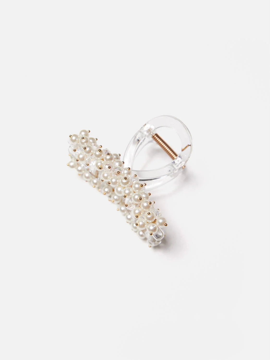 PAZZION, Cady Pearls Claw Clip, Beige