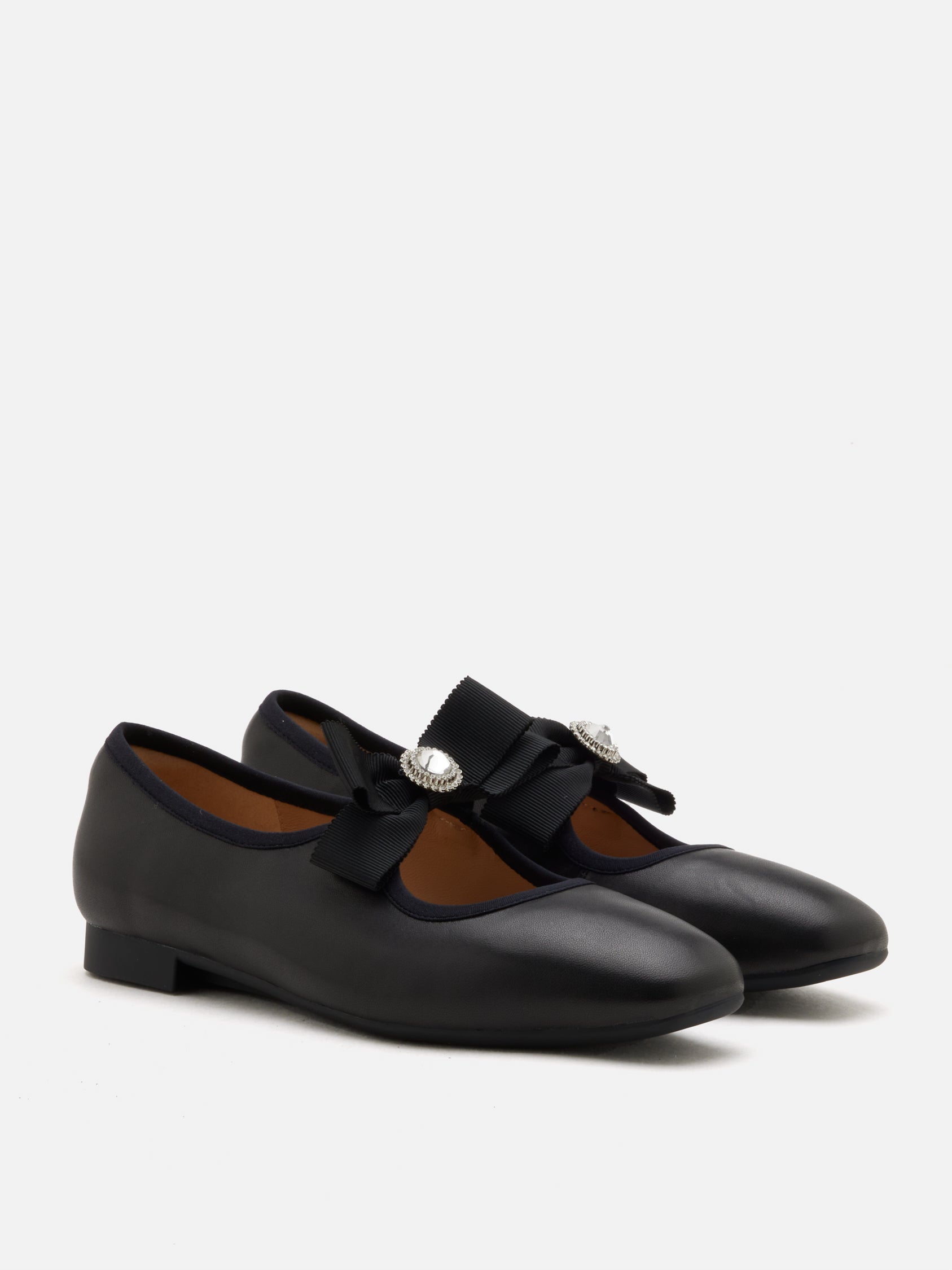 PAZZION, Camilla Diamante Bow Flats, Black
