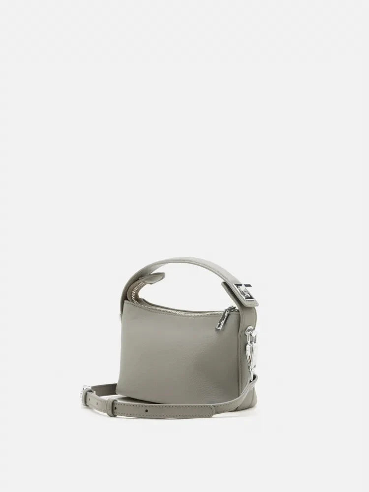 PAZZION, Cara Twist Lock Handle Bag, Grey