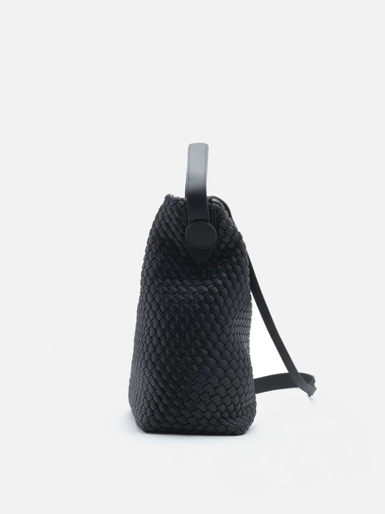PAZZION, Cara Woven Bag, Black