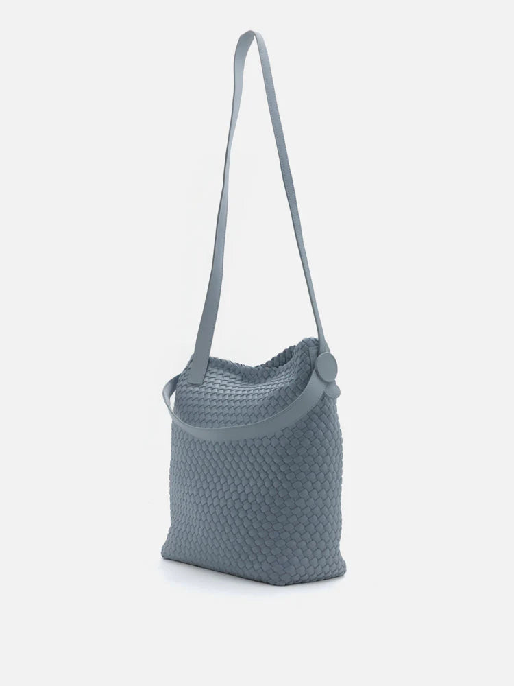 PAZZION, Cara Woven Bag, Grey