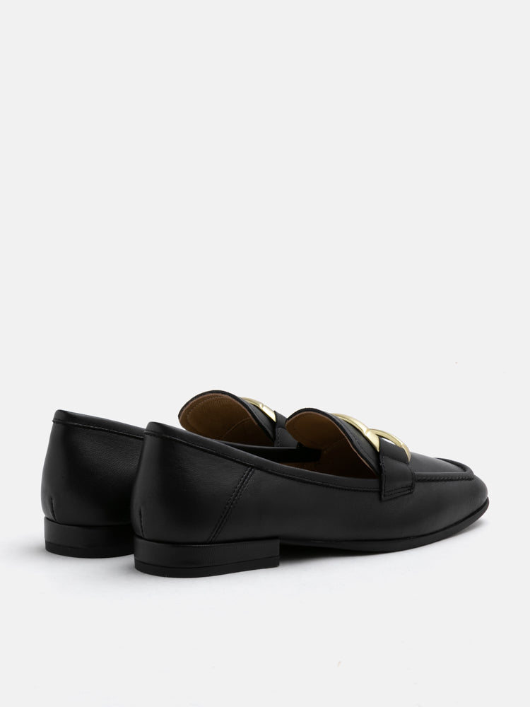 PAZZION, Cariad Loafer Flats, Black