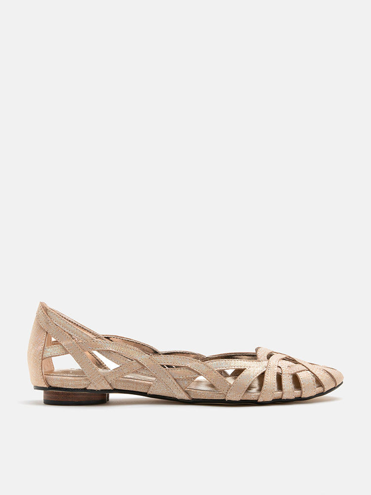 PAZZION, Celina Strappy Flats, Gold