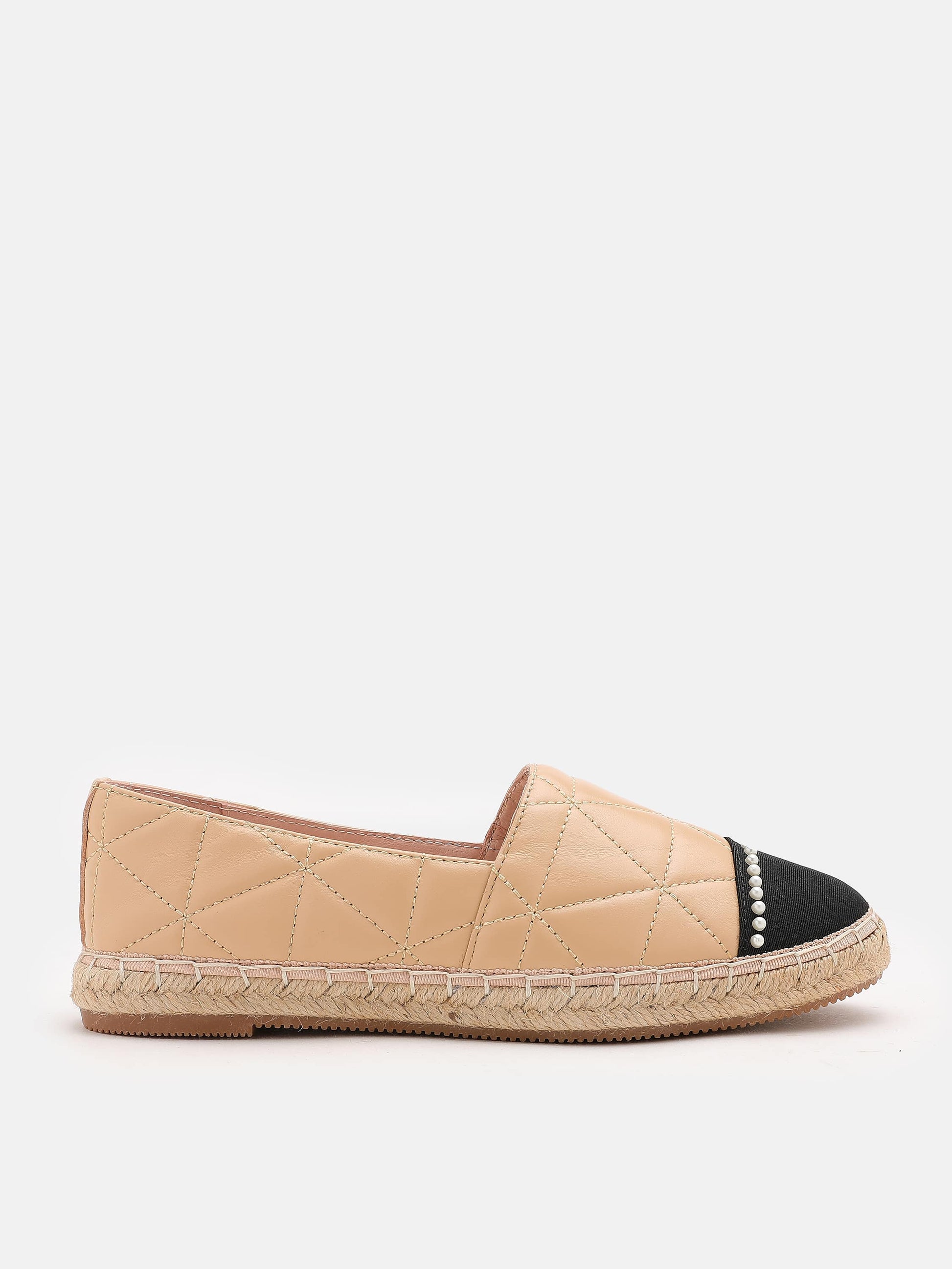 PAZZION, Chiara Leather Espadrilles, Almond